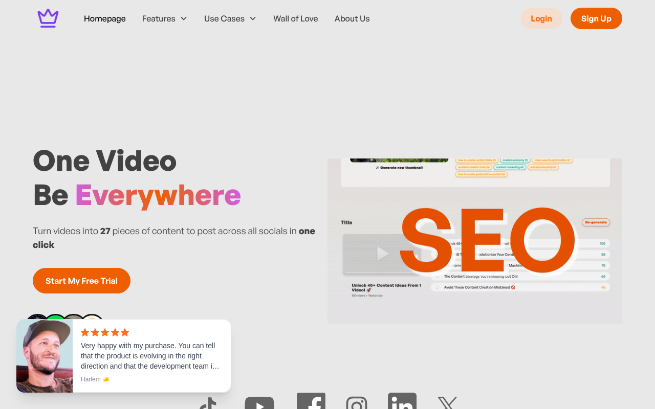Screenshot of Taja AI Review: Effortless Social Media Content Creation