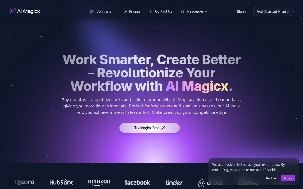 Screenshot of AI Magicx Review: Unleashing Your Creativity with AI-Powered Tools