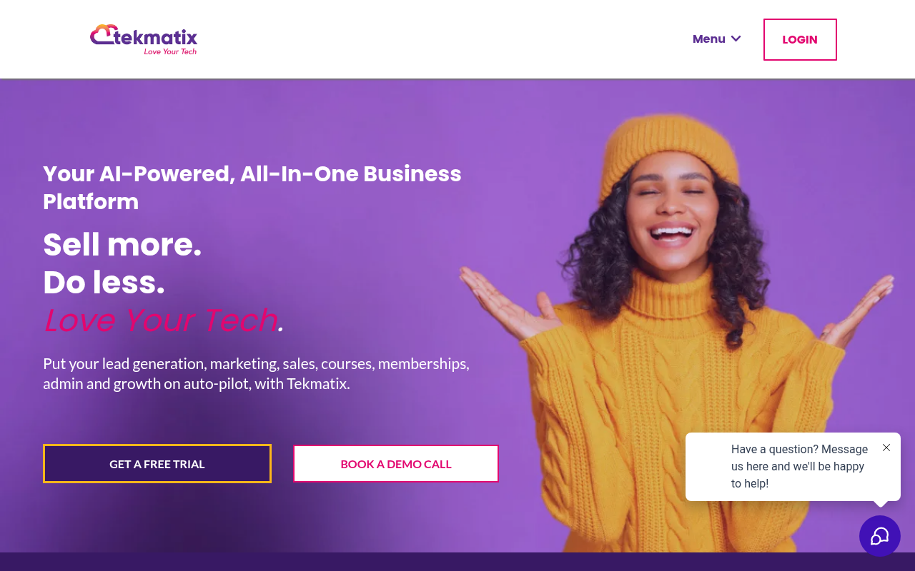 Screenshot of Tekmatix: The All-in-One AI-Powered Business Growth Platform