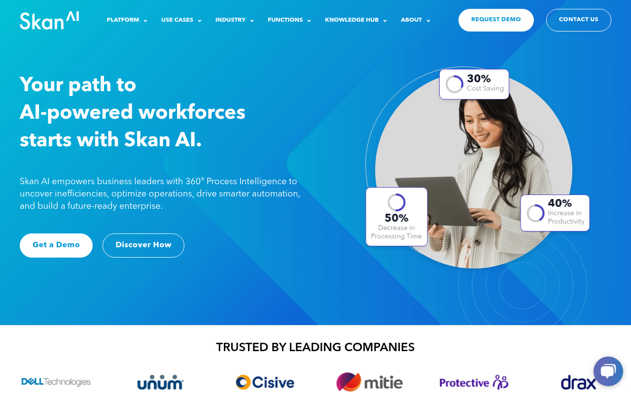 Screenshot of Skan AI: Revolutionizing Business Operations Through Process Intelligence
