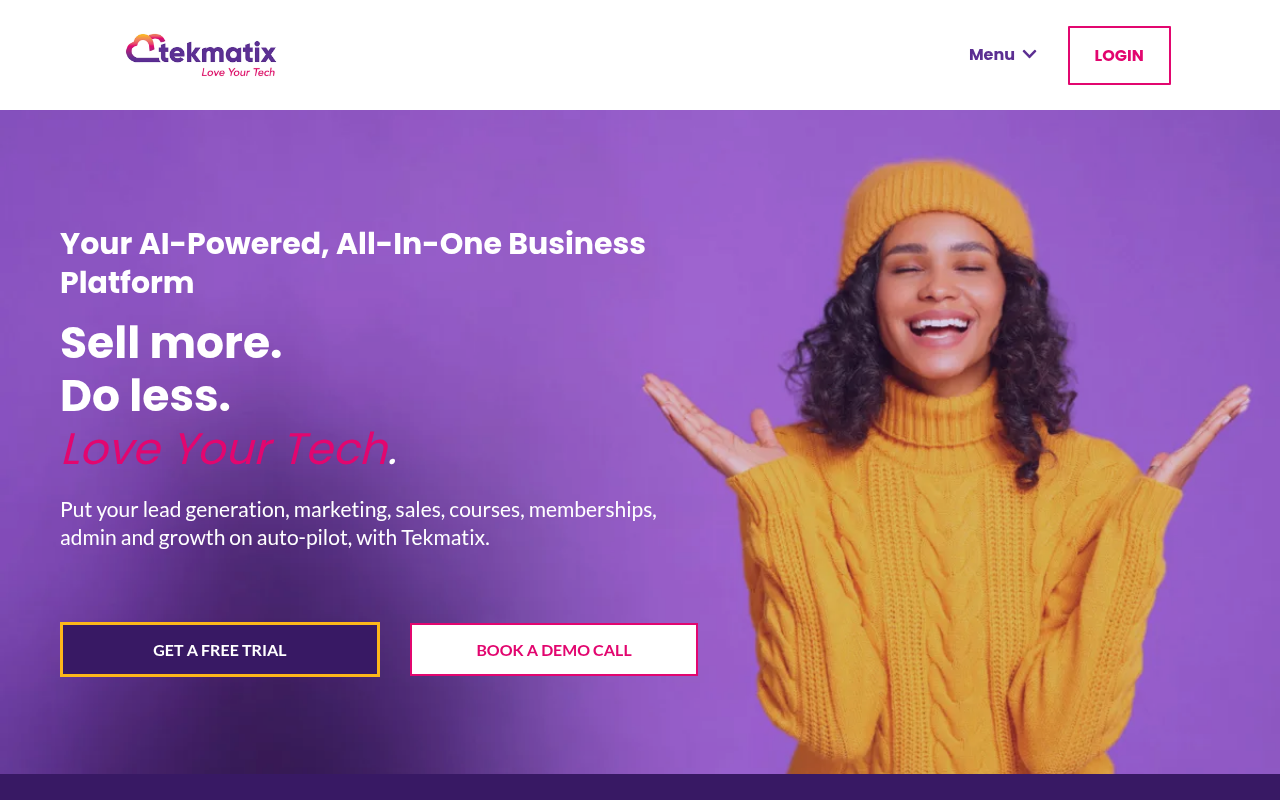 Screenshot of Tekmatix: The All-in-One AI-Powered Business Growth Platform