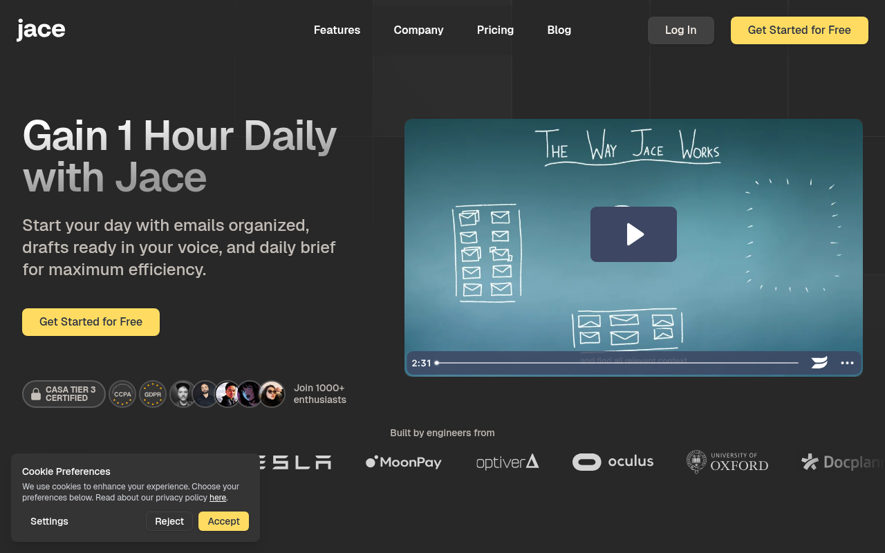 Screenshot of Jace AI: Supercharge Your Inbox with Voice-Powered Email