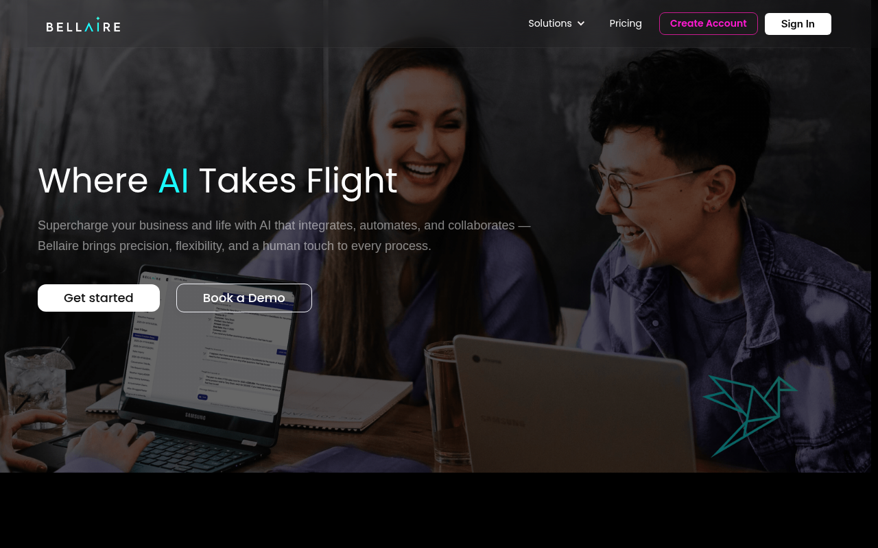 Screenshot of Bellaire AI: Build Intelligent AI Agents & Automate Tasks