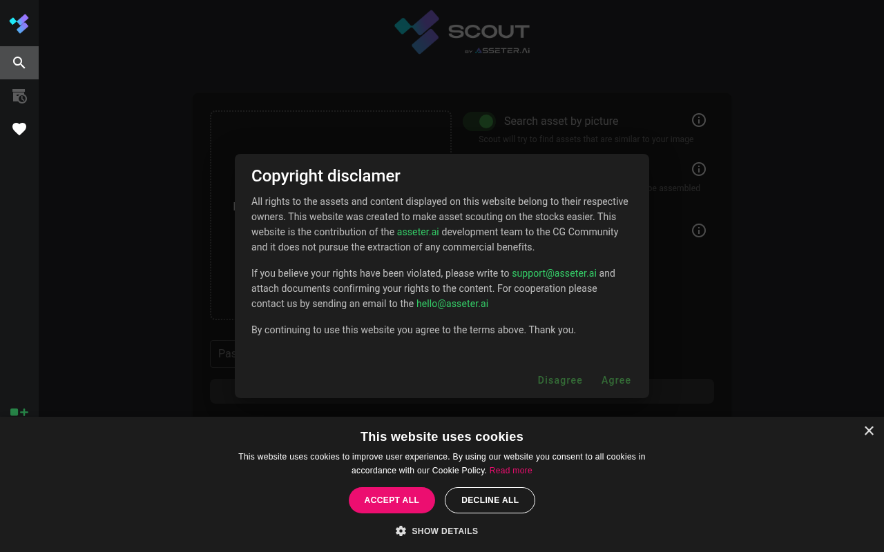 Screenshot of Assets Scout: AI-Powered Visual Search for 3D Models