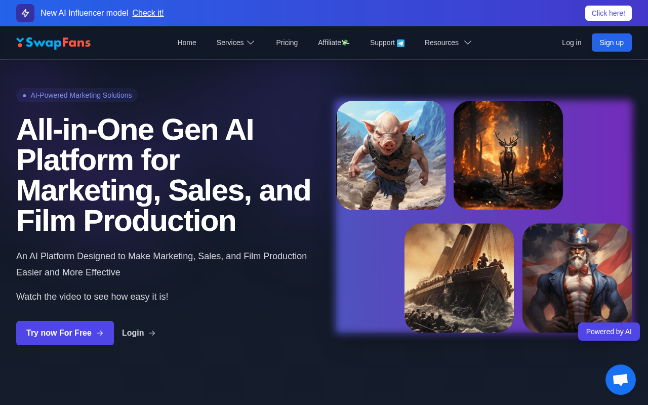 Screenshot of Unleash Viral Marketing: A Deep Dive into SwapFans AI