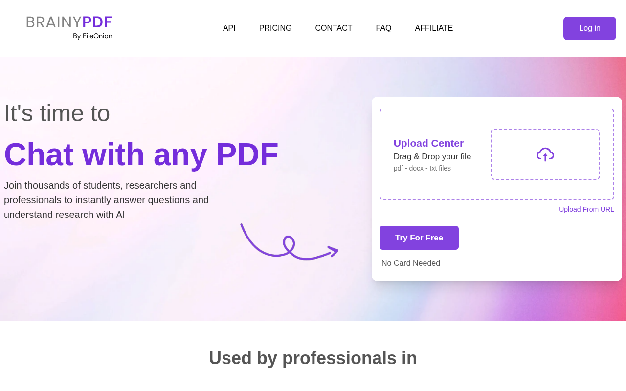 Screenshot of BrainyPDF: Your Smart Solution for PDF Management