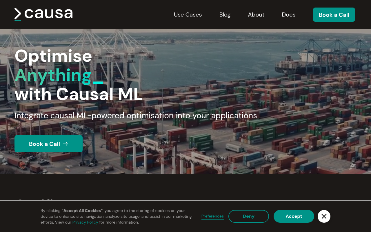 Screenshot of Causa: Unleashing Causal AI for Smarter Applications