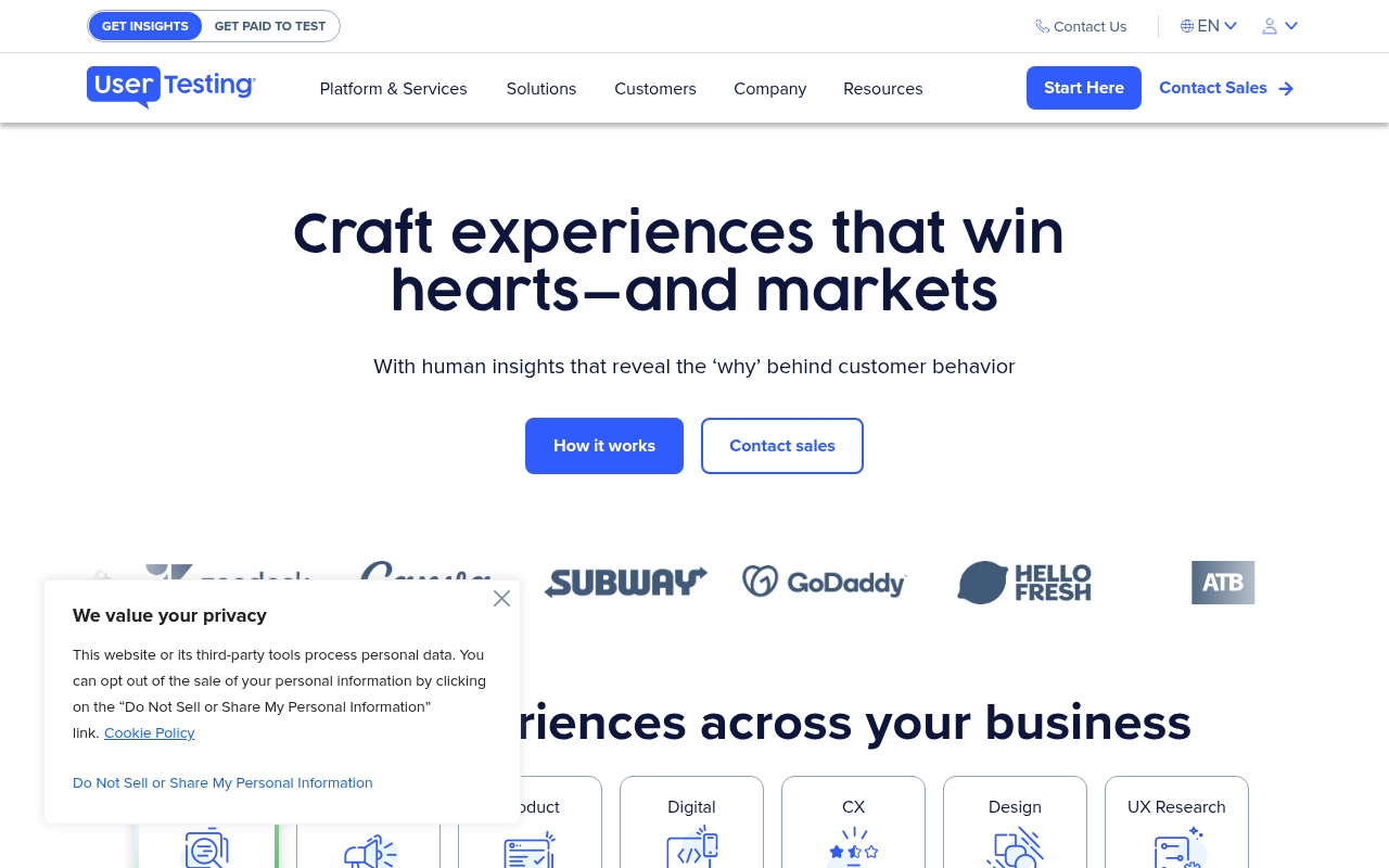 Screenshot of Unlock Customer Insights with the UserTesting Platform: A Comprehensive Review