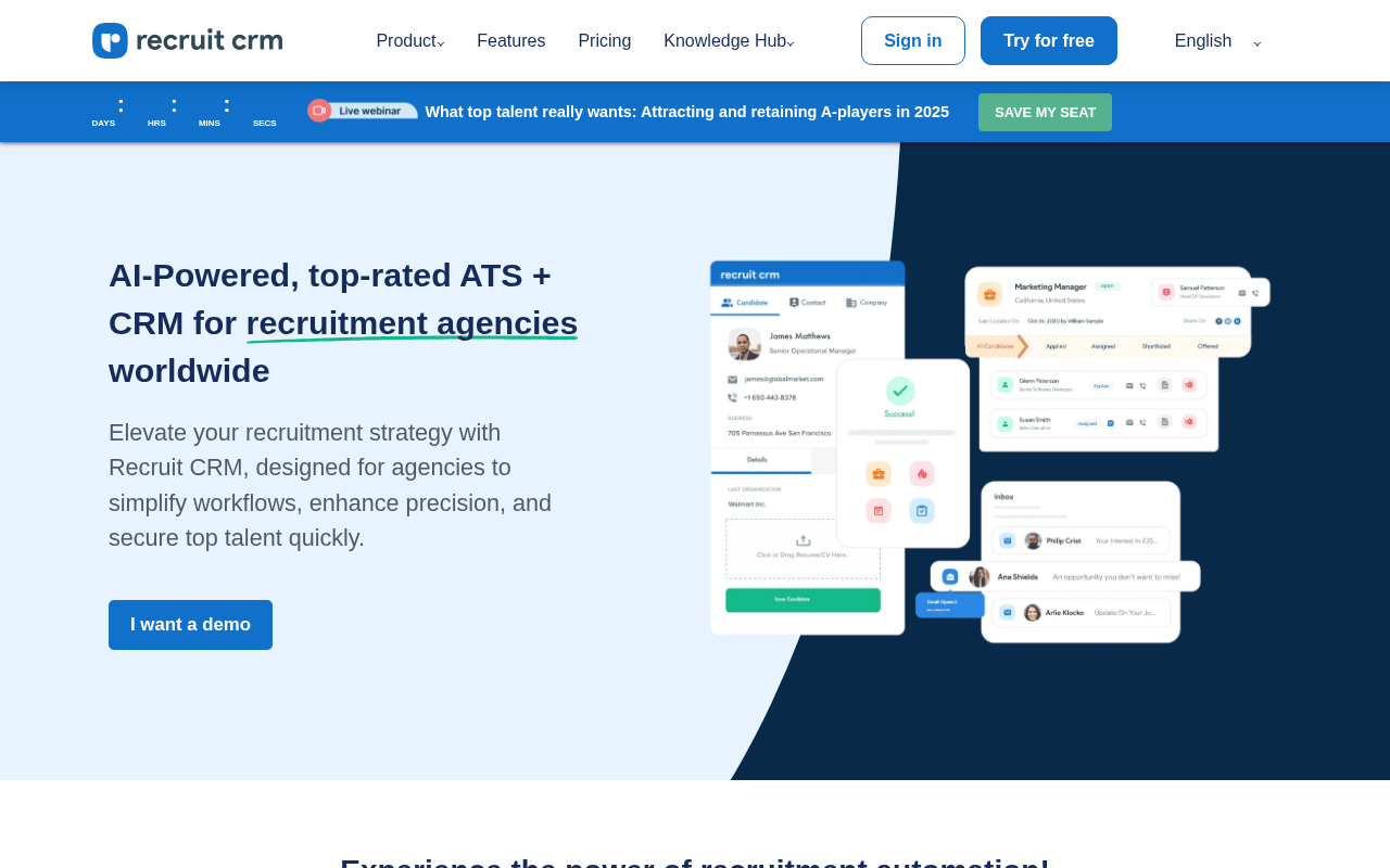 Screenshot of Recruit CRM Review: AI-Powered Recruitment Success