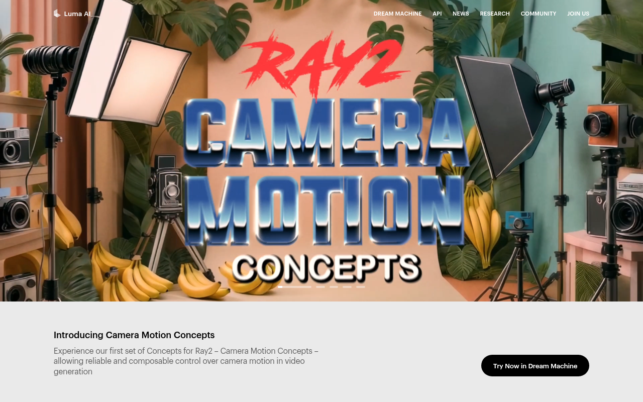 Screenshot of Luma AI Review: Effortless AI Video Generation with Ray2 & Dream Machine