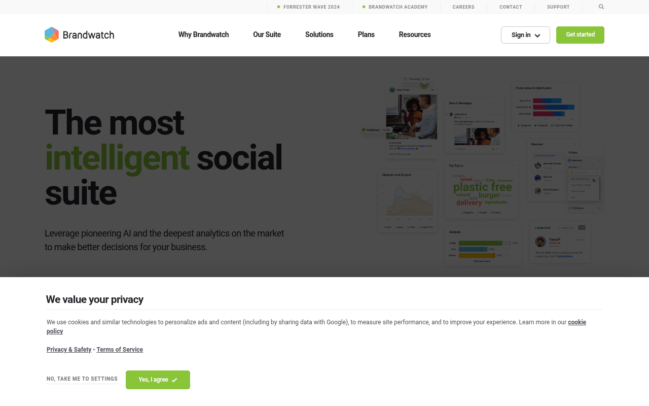 Screenshot of Brandwatch: Your Social Media Command Center