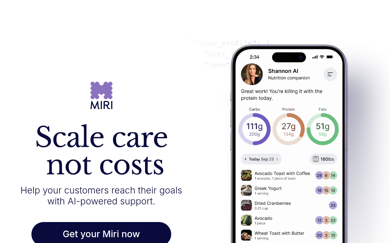 Screenshot of Miri AI: Your Personalized AI Health Coaching Platform