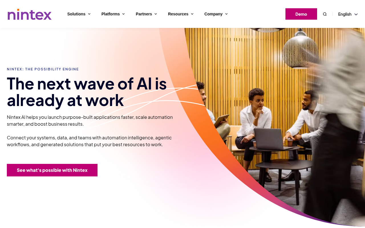 Screenshot of Nintex: Streamline Your Business with AI-Powered Workflow Automation