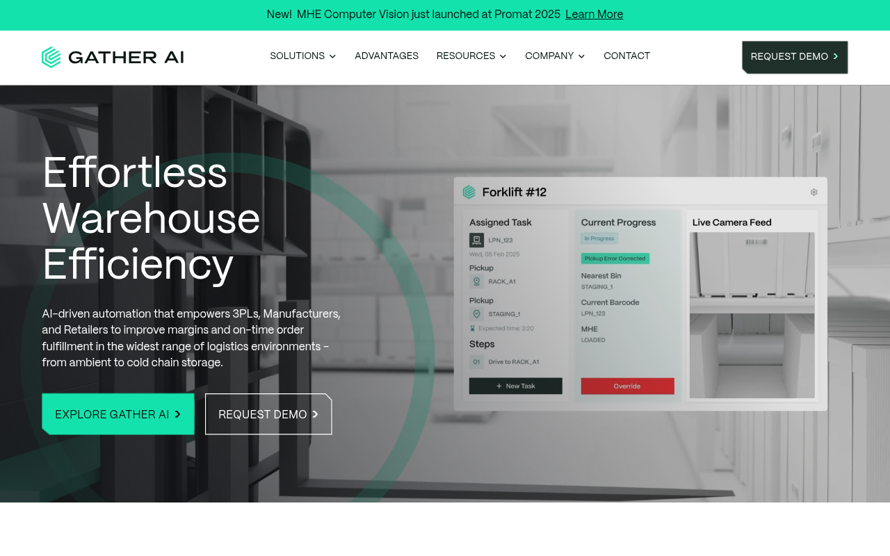 Screenshot of Gather AI: Revolutionizing Warehouse Inventory with Drones