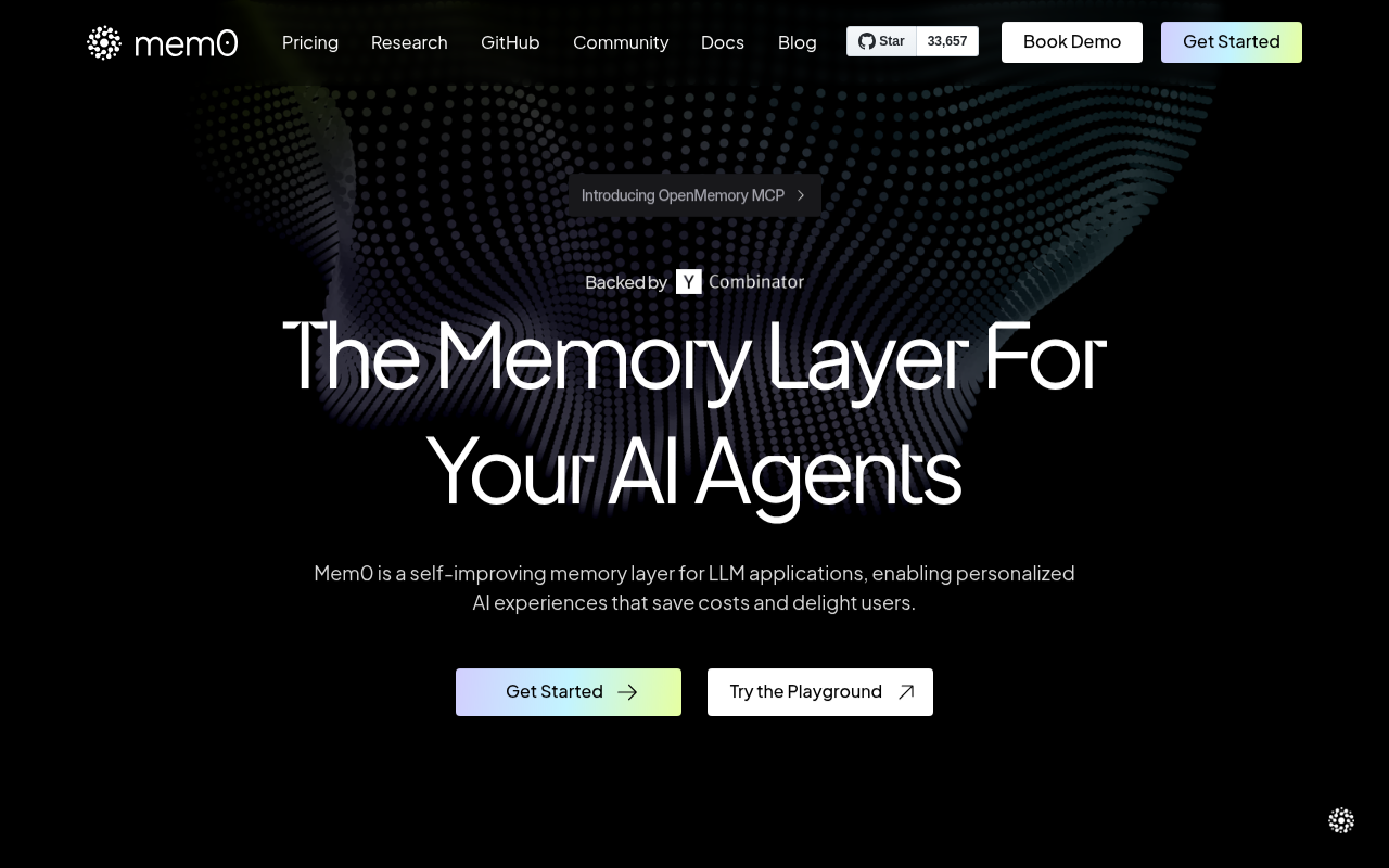 Screenshot of Mem0: Supercharge Your AI Apps with Intelligent Memory