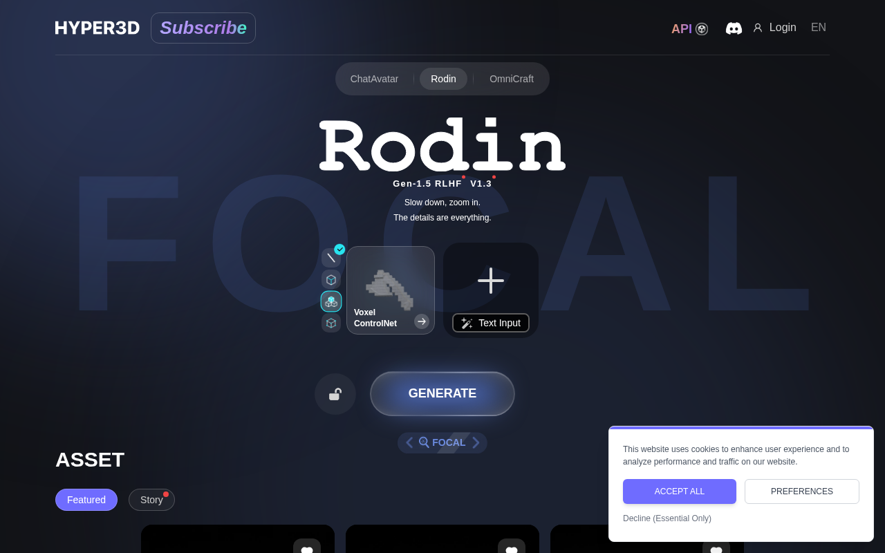 Screenshot of Hyper3D AI: Revolutionizing 3D Modeling with AI