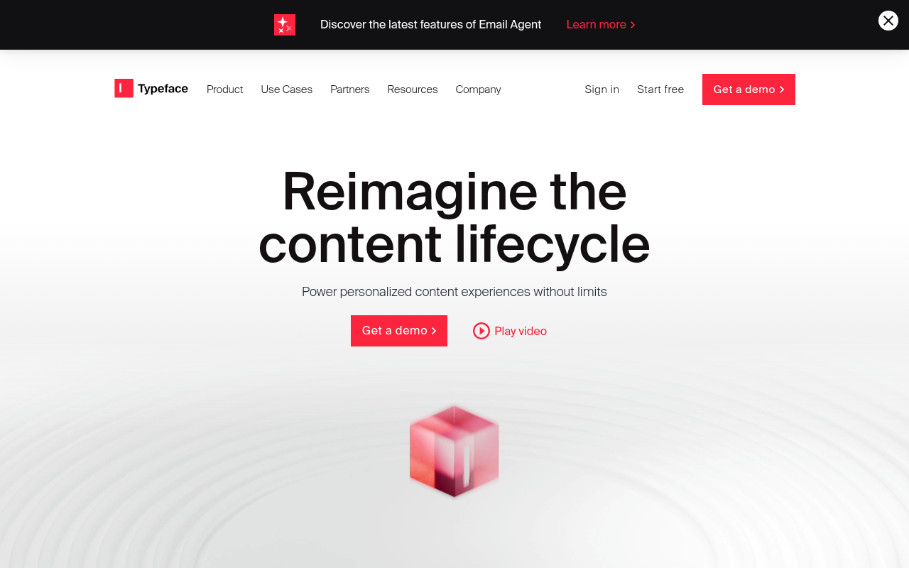 Screenshot of Typeface AI Review: Supercharge Enterprise Marketing with Personalized Content