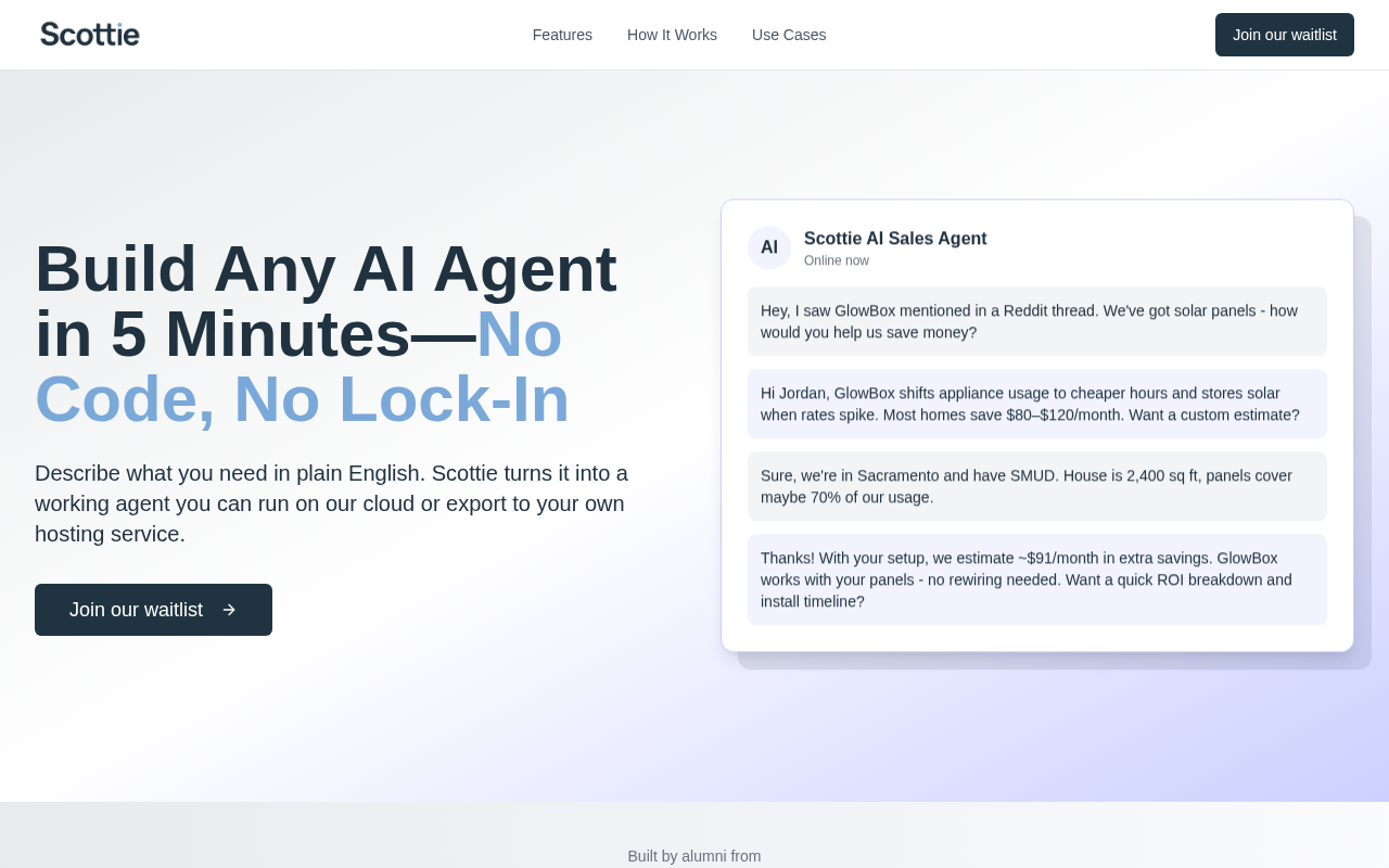 Screenshot of Scottie AI: The Scheduling Assistant That Works For You