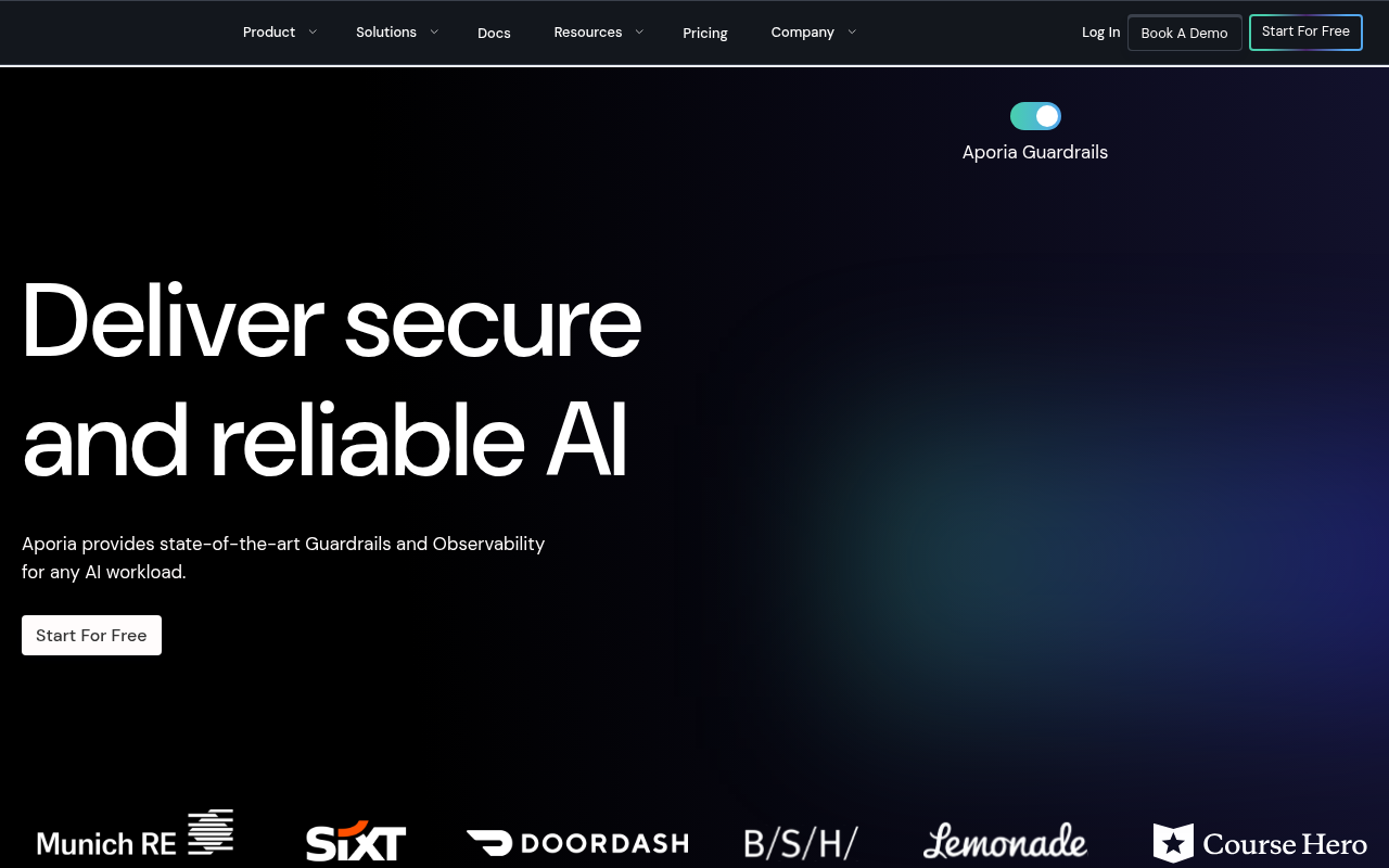 Screenshot of Aporia: AI Model Monitoring & Observability Platform Review