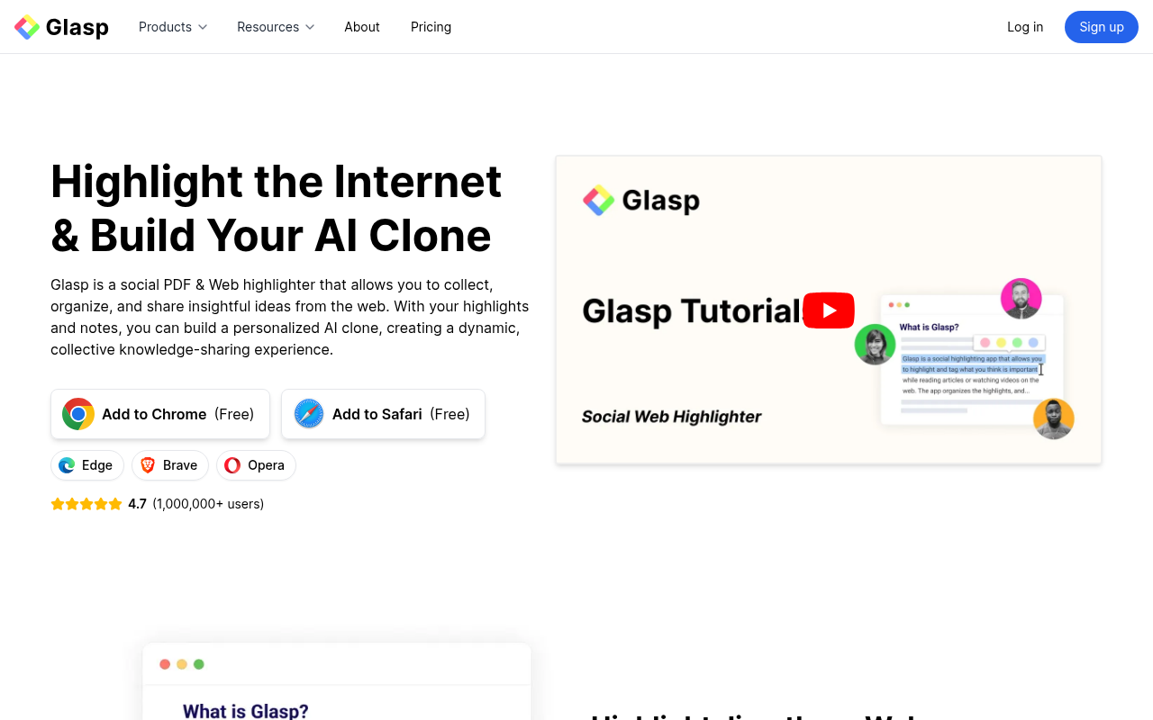 Screenshot of Glasp Review: AI-Powered Social Web Highlighter for Enhanced Learning