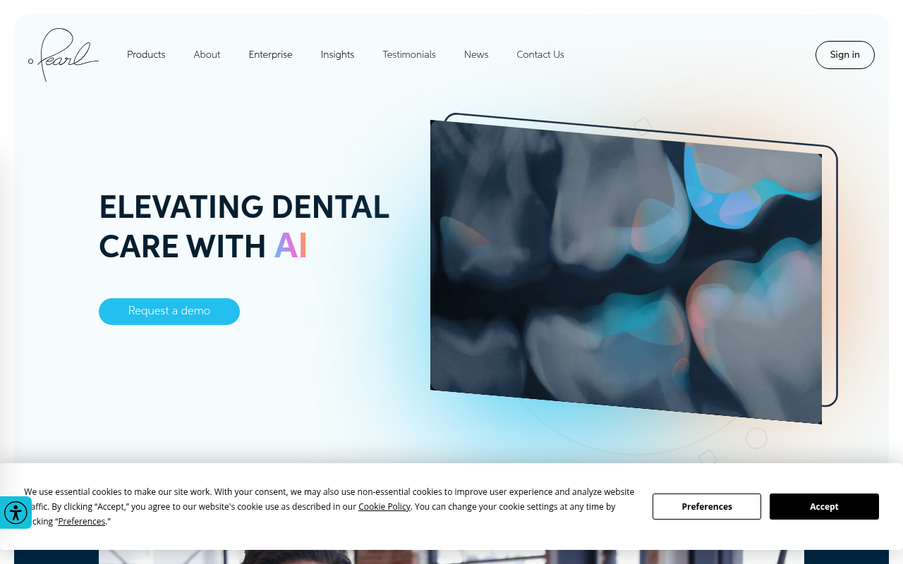 Screenshot of Pearl AI: Revolutionizing Dentistry with Artificial Intelligence