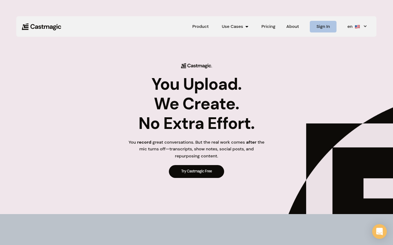 Screenshot of Castmagic AI Review: Supercharge Your Audio Content Workflow