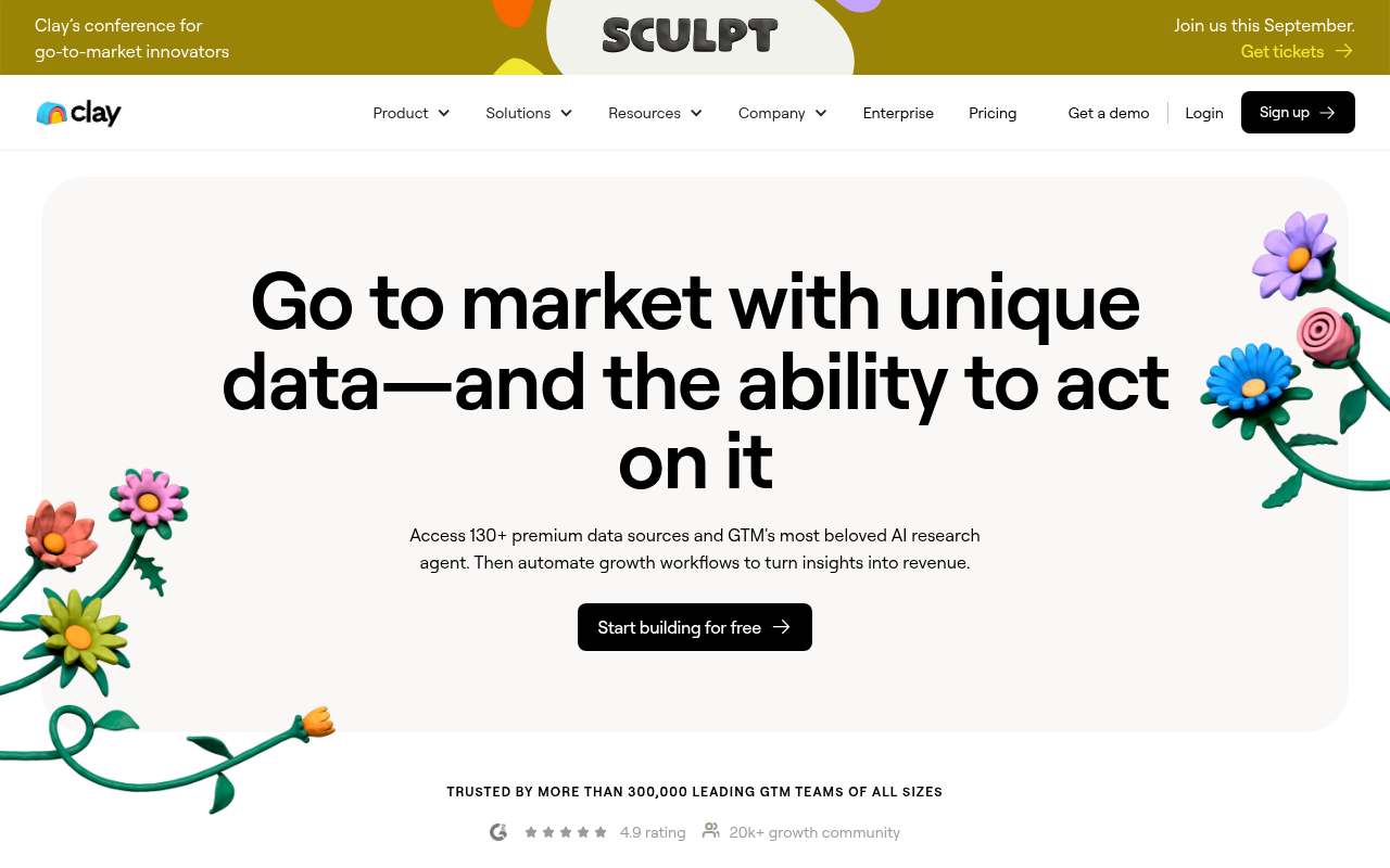 Screenshot of Maximize Sales with AI-Powered Data: A Deep Dive into Clay