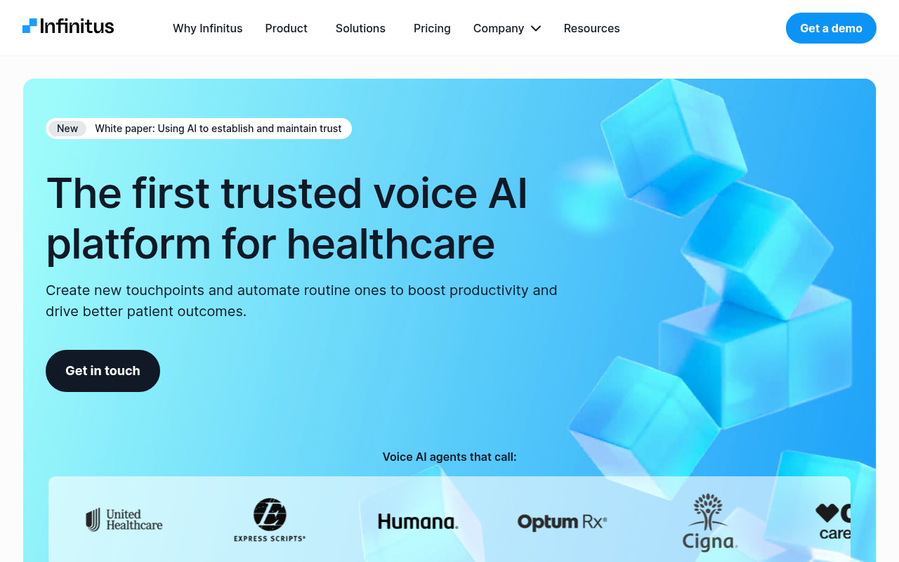 Screenshot of Infinitus AI Review: Supercharge Your Healthcare Communication