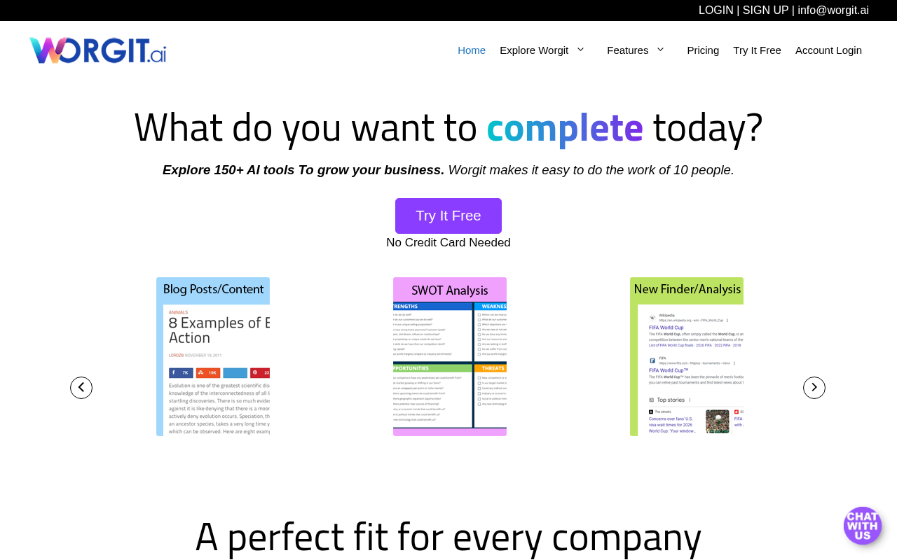 Screenshot of Supercharge Your Business with the Worgit AI Platform