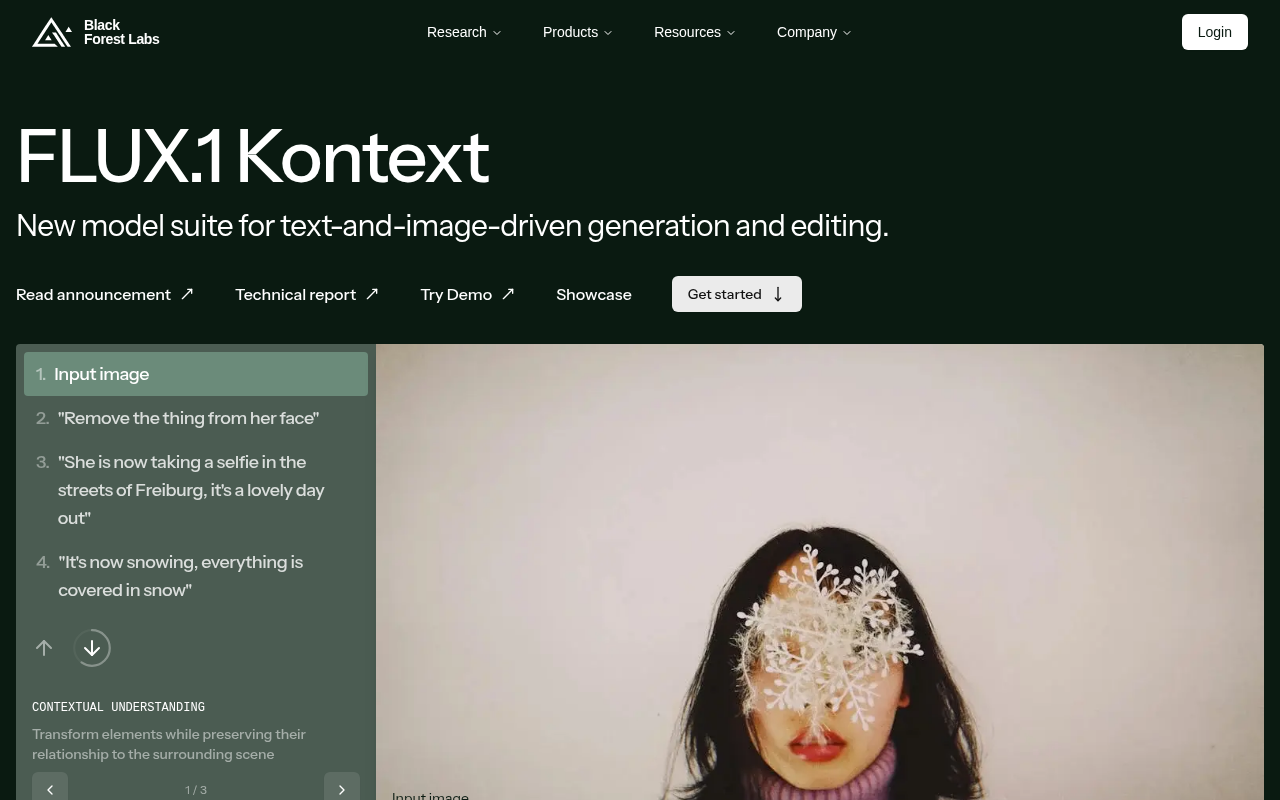 Screenshot of Black Forest Labs: Exploring Cutting-Edge AI Models
