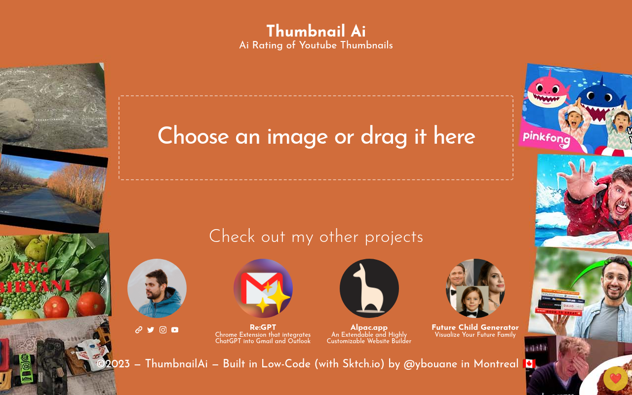 Screenshot of ThumbnailAI Review: AI-Powered YouTube Thumbnail Analyzer