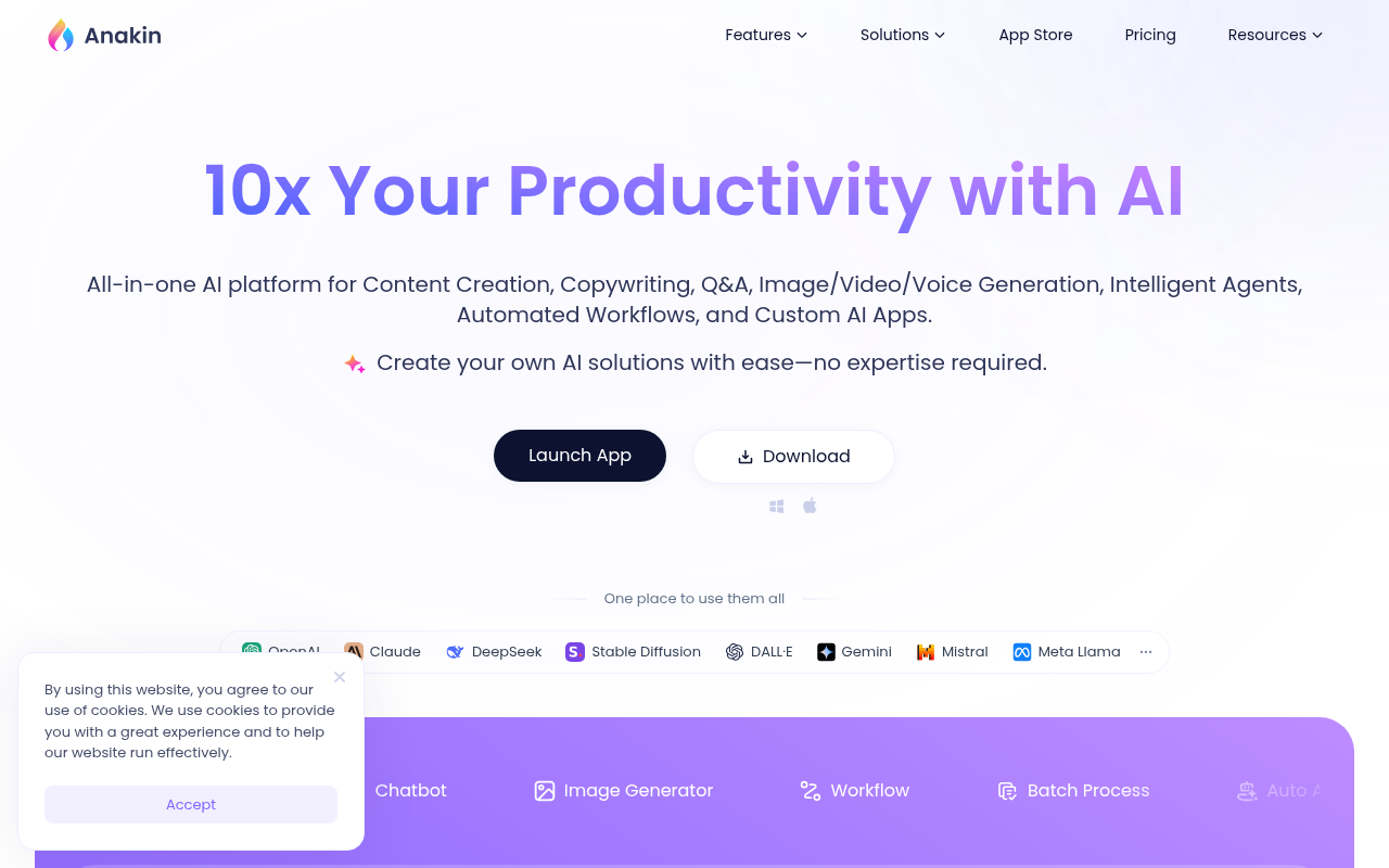 Screenshot of Anakin.ai Review: Unleash AI-Powered Productivity for Content & Automation