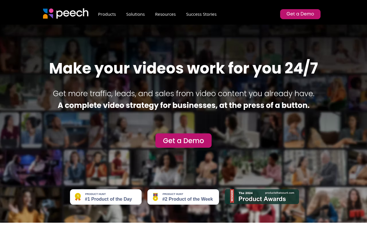 Screenshot of Peech: AI-Powered Video Marketing Platform Review