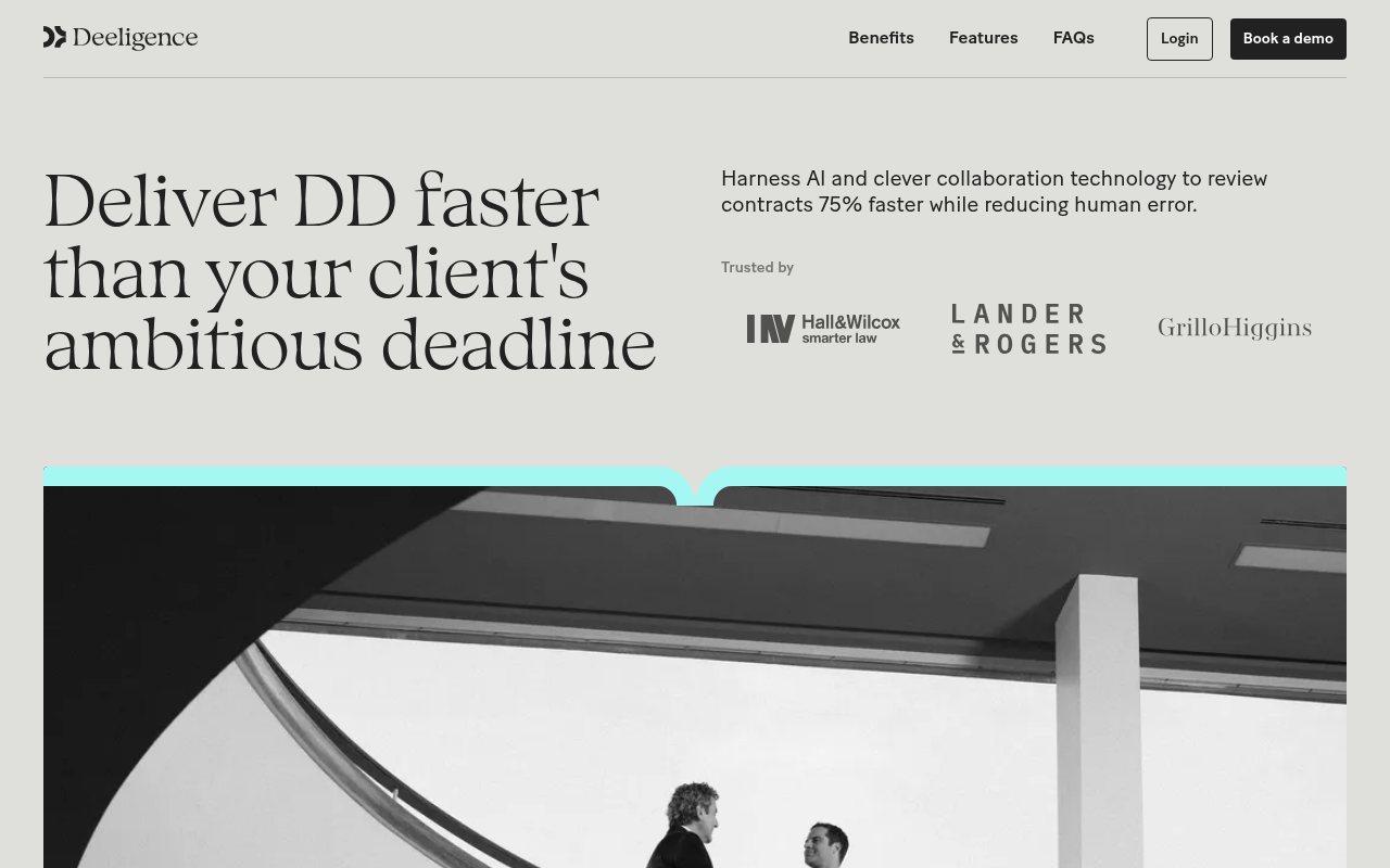 Screenshot of Deeligence AI: Revolutionizing Contract Due Diligence