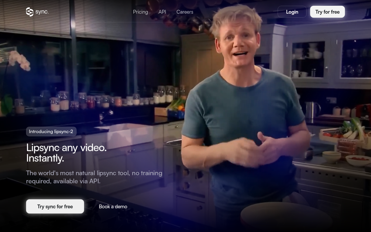 Screenshot of Sync.so: AI-Powered Lip Sync Revolutionizing Video Editing