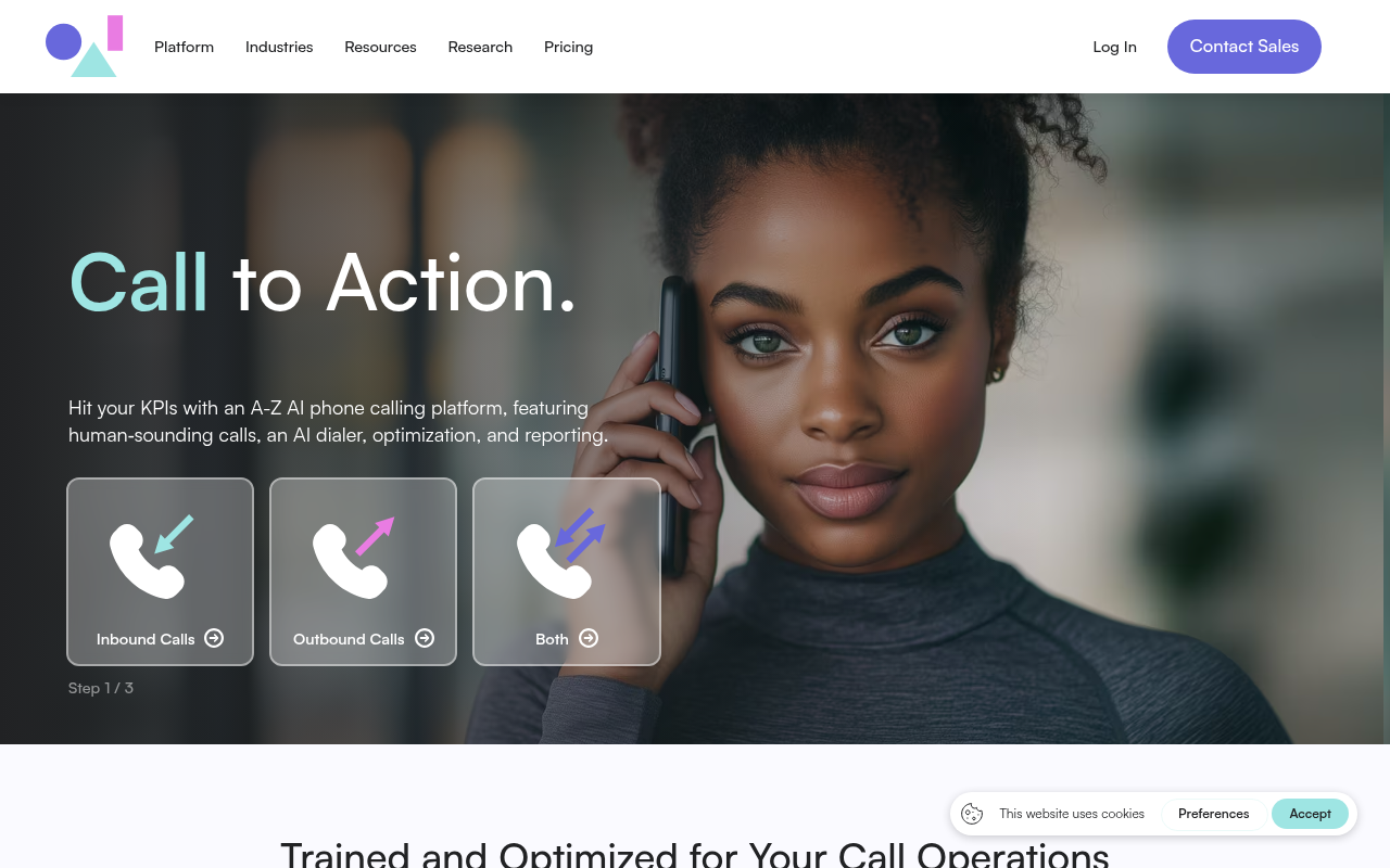 Screenshot of OneAI: Revolutionizing Outbound Sales with AI Phone Agents
