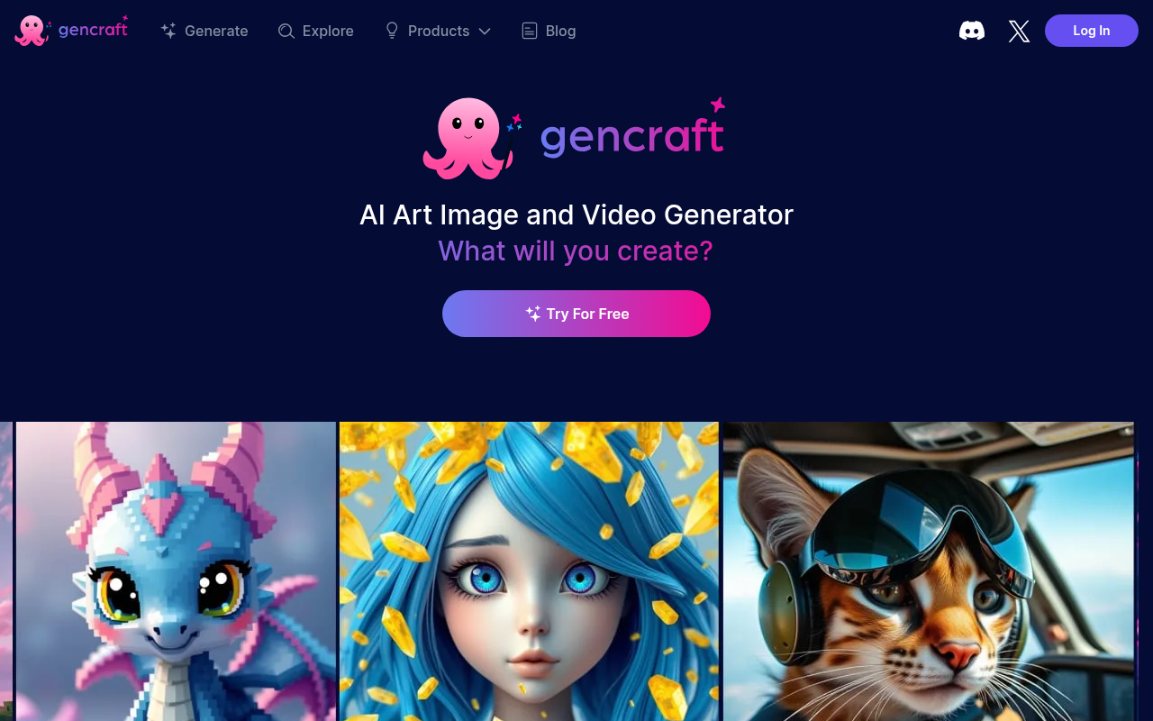 Screenshot of Gencraft: Unleash Your Creativity with AI-Powered Art Generation