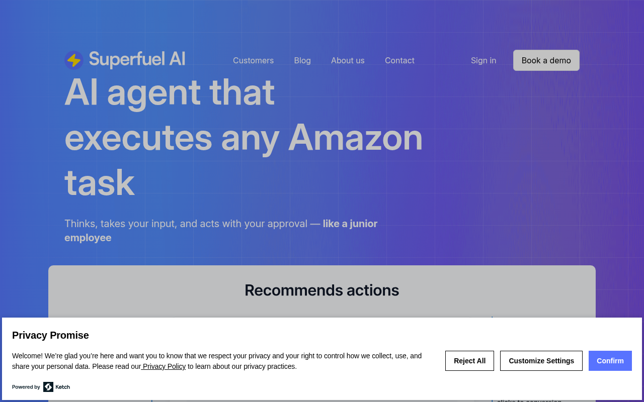 Screenshot of Superfuel AI Review: Your Amazon Business Autopilot
