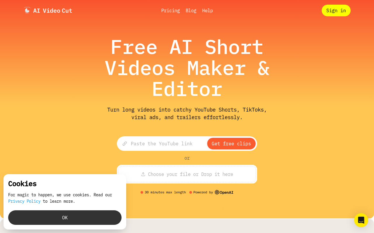 Screenshot of Transform Videos Effortlessly with AI: A Deep Dive into AI Video Cut