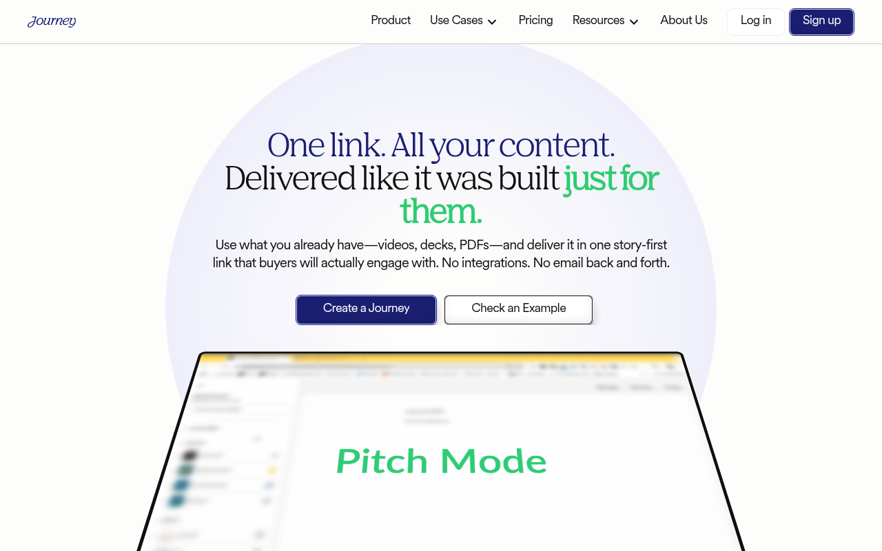 Screenshot of Journey: Crafting Branded Microsites for B2B Success