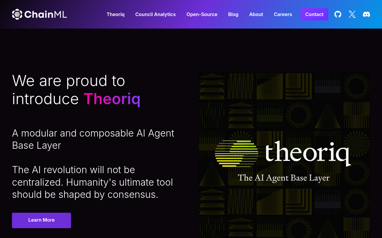 Screenshot of ChainML: Conversational AI Analytics for a Data-Driven Future