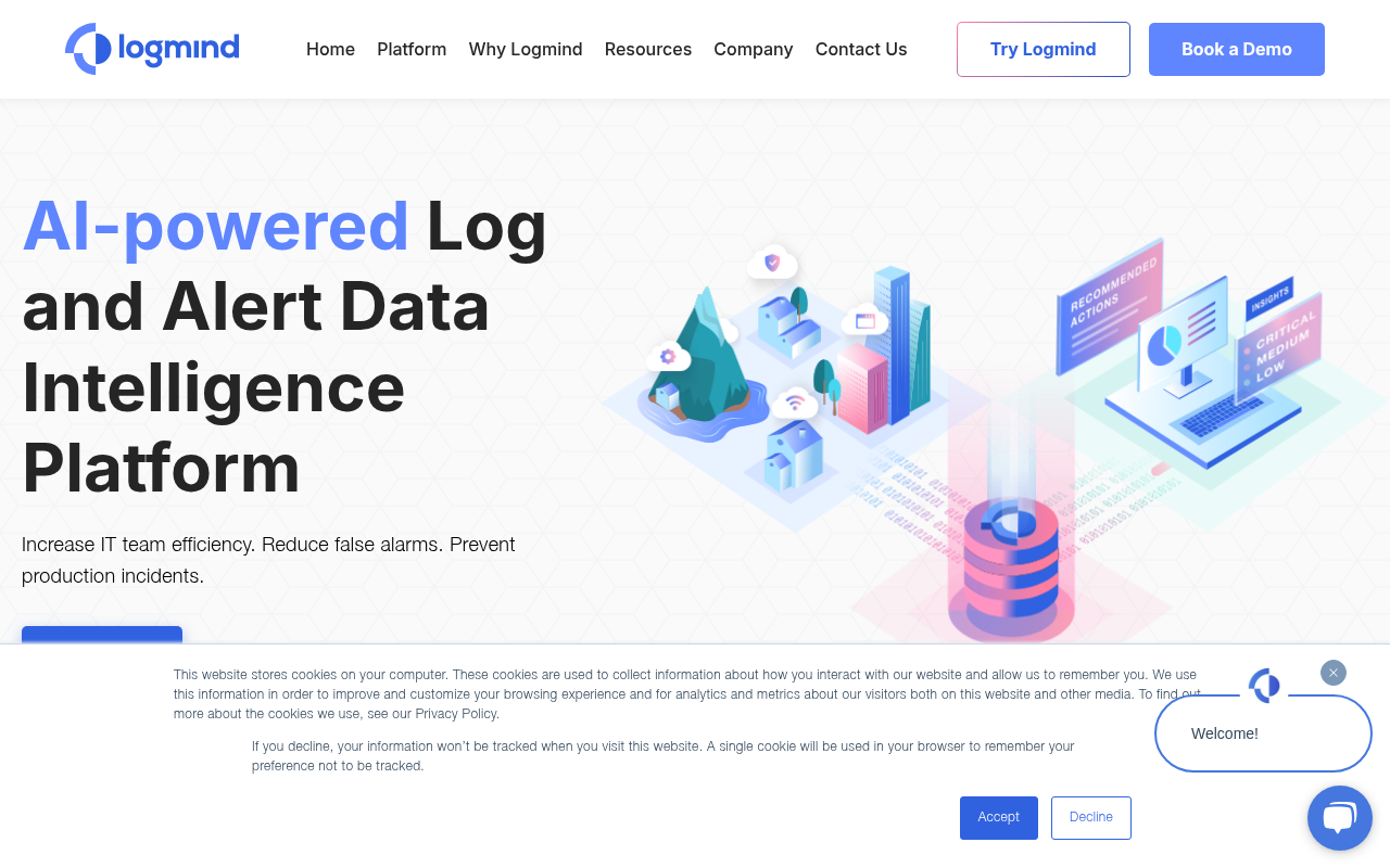 Screenshot of Logmind: AI-Powered Log Analysis for Proactive IT Management