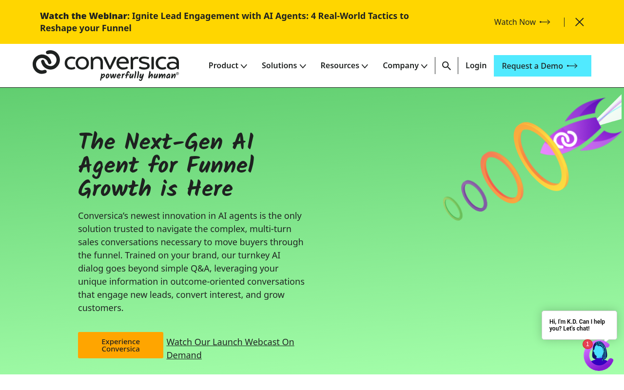Screenshot of Conversica AI Sales Assistant: Boost Your Sales Team's Productivity