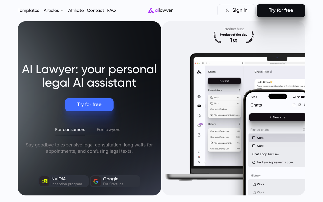 Screenshot of AI Lawyer Pro: Affordable Legal Assistance at Your Fingertips