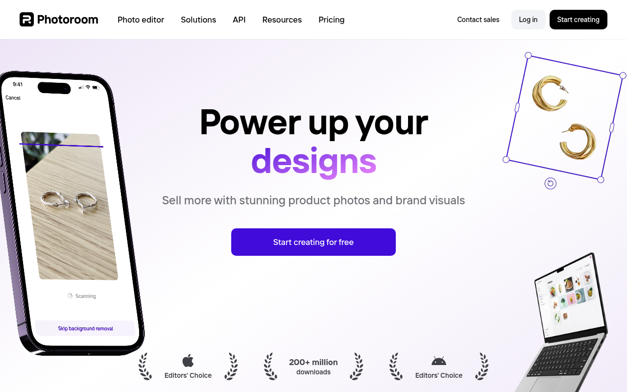 Screenshot of PhotoRoom AI: Effortless Photo Editing for Products & Portraits