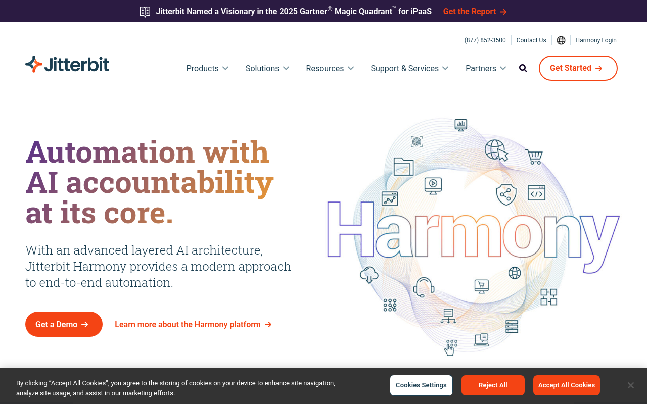 Screenshot of Jitterbit: Streamline Your Business with AI-Powered Automation