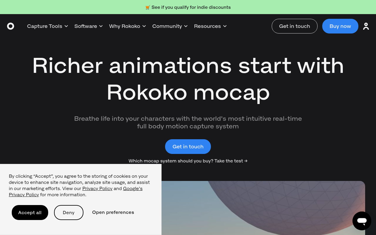 Screenshot of Rokoko: Revolutionizing Motion Capture for Animators