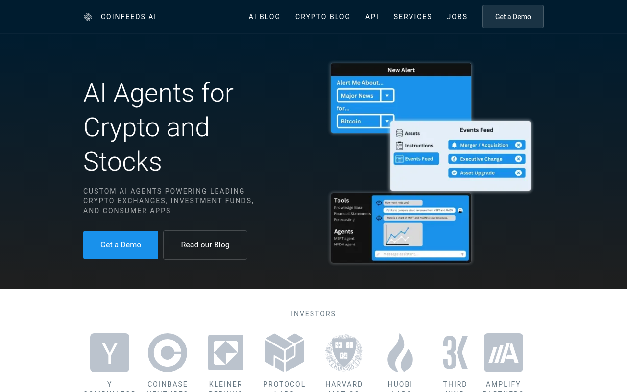 Screenshot of Coinfeeds AI: Your Crypto Insights Advantage