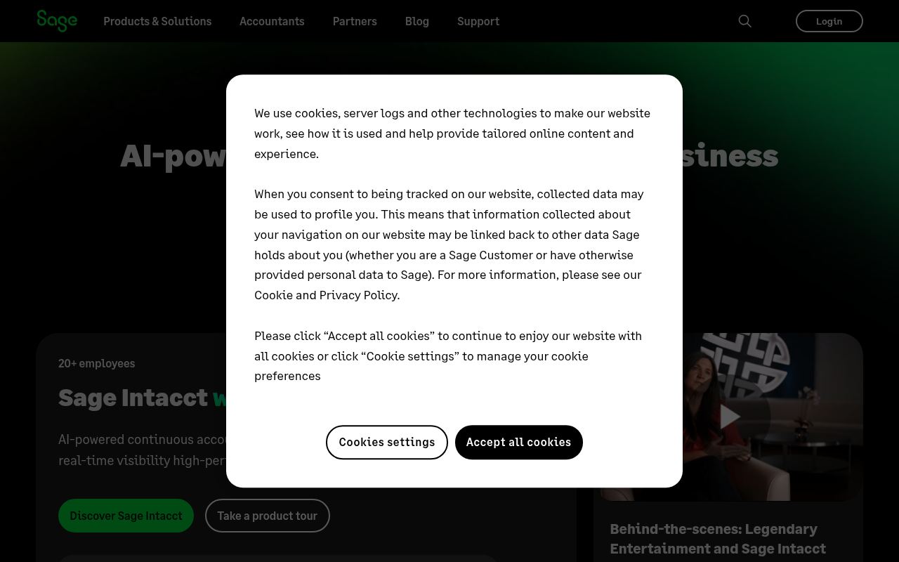 Screenshot of Sage Accounting Software: Streamline Your Business Finances