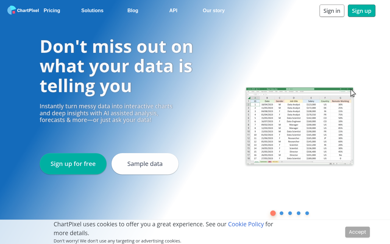 Screenshot of Chartpixel: Effortless AI-Powered Graphic Design for Everyone